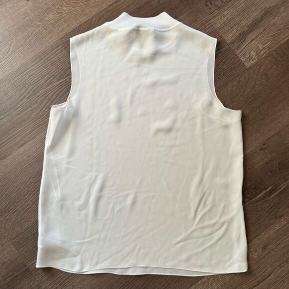 Theory | 100% Silk Ribbed Neck Shell Top - Picture 10 of 10